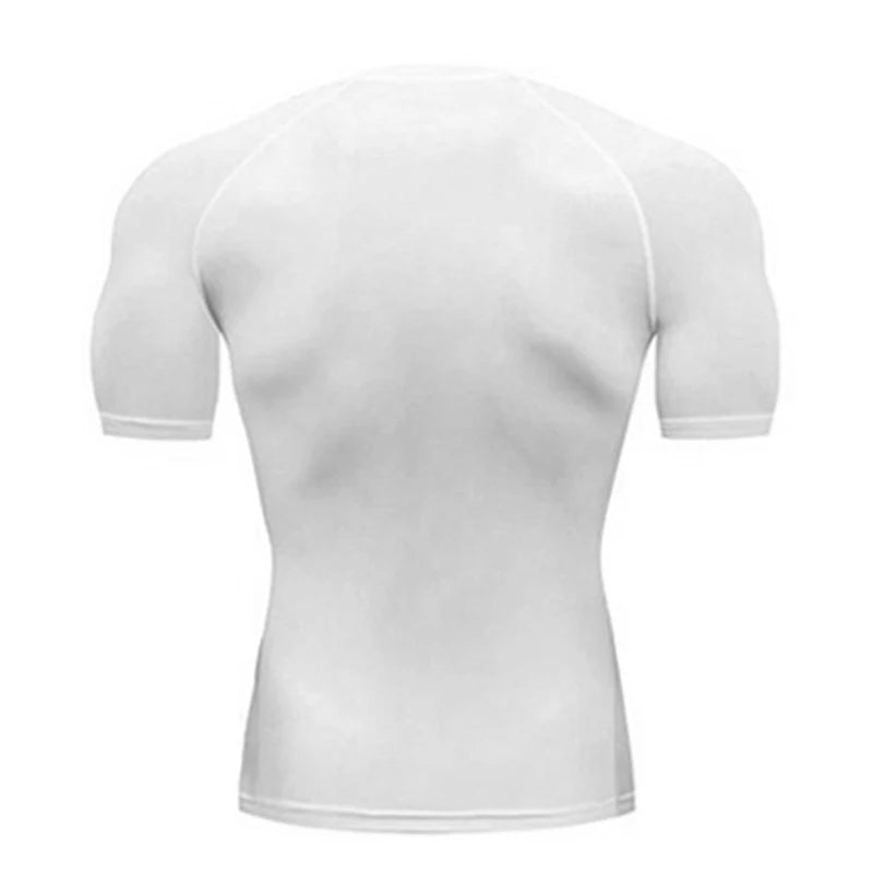 Cross Print Compression Shirts for Men Gym Workout Training Fitness Base Layer Quick Dry Athletic Tshirt Skinny Running T-shirts