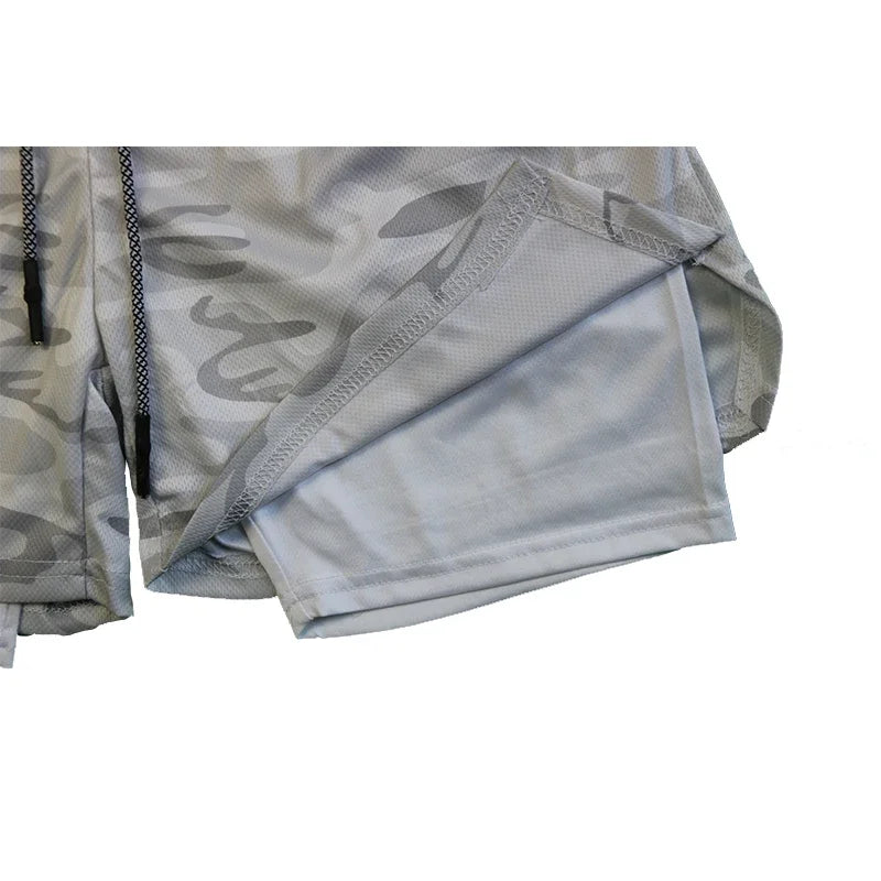 2024 Running Shorts for Man Gym Double-deck Workout Shorts 2 in 1 Quick Dry Training Short Pants Fitness Jogging Y2K Sportwear