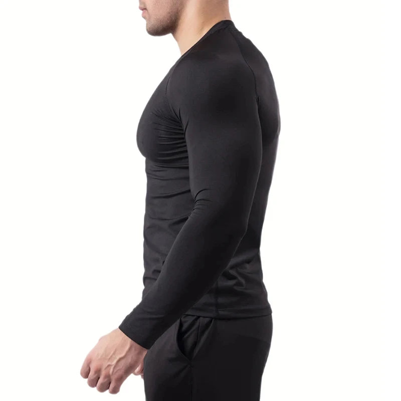Spider Print Long Sleeve Compression Shirts for Men Gym Workout Rash Guard Undershirts Baselayers Athletic Quick Dry Tees Tops